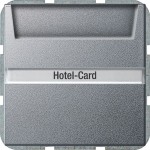 Gira 014026 Hotel-Card-Schalter 10AX 250V mit Beschriftungsfeld Wechsler 1-polig Farbe Alu 