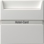 Gira 014027 Hotel-Card-Schalter 10AX 250V mit Beschriftungsfeld Wechsler 1-polig Reinweiß seidenmatt 