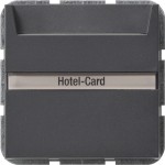 Gira 014028 Hotel-Card-Schalter 10AX 250V mit Beschriftungsfeld Wechsler 1-polig Anthrazit 