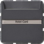 Gira 014028 Hotel-Card-Schalter 10AX 250V mit Beschriftungsfeld Wechsler 1-polig Anthrazit 