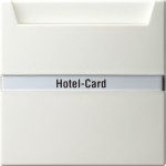 Gira 014040 Hotel-Card-Schalter 10AX 250V mit Beschriftungsfeld Wechsler 1-polig Reinweiß 