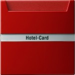 Gira 014043 Hotel-Card-Schalter 10AX 250V mit Beschriftungsfeld Wechsler 1-polig Rot 