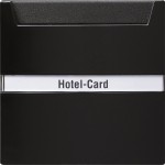 Gira 014047 Hotel-Card-Schalter 10AX 250V mit Beschriftungsfeld Wechsler 1-polig Schwarz 