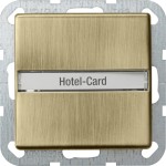 Gira 0140603 Hotel-Card-Schalter 10AX 250V mit Beschriftungsfeld Wechsler 1-polig Bronze 