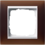 Gira 0211331 Rahmen Event Opak Dunkelbraun mit Zwischenrahmen Reinweiß glänzend 1-fach 
