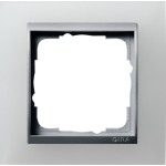 Gira 021150 Rahmen Event Opak Weiß mit Zwischenrahmen Farbe Alu 1-fach 