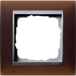 Gira 021159 Rahmen Event Opak Dunkelbraun mit Zwischenrahmen Farbe Alu 1-fach 