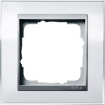 Gira 0211726 Rahmen Event Klar Weiß mit Zwischenrahmen Farbe Alu 1-fach 