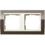 Gira 0212761 Abdeckrahmen 2f Zwischenr. CW Gira Event Klar Braun 