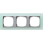 Gira 021351 Rahmen Event Opak Mint mit Zwischenrahmen Farbe Alu 3-fach 