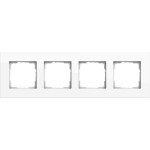Gira 0214403 Abdeckrahmen 4-fach aus Aluminium in Reinweiß glänzend lackiert passend für System 55 Gira Esprit 