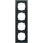 Gira 0214735 Abdeckrahmen 4f flach F200 Anthrazit lackiert 