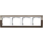 Gira 0214763 Abdeckrahmen 4f Zwischenr. RW Gira Event Klar Braun 
