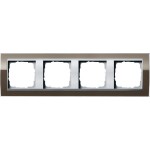 Gira 0214766 Abdeckrahmen 4f Zwischenr. F Alu Gira Event Klar Braun 