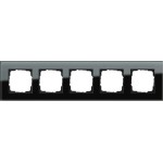 Gira 021505 Abdeckrahmen 5f Gira Esprit G Schwarz 