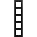 Gira 0215174 Abdeckrahmen 5f F100 Schwarz matt lackiert 