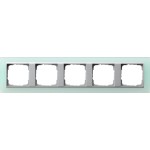 Gira 021551 Rahmen Event Opak Mint mit Zwischenrahmen Farbe Alu 5-fach 