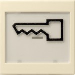 Gira 021801 Wippe mit großem Beschriftungsfeld und großem abtastbaren Symbol Tür Cremeweiß glänzend 