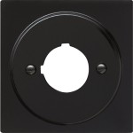 Gira 027247 Abdeckung mit Tragring zur Aufnahme von Befehls- und Meldegeräten ( 22,5mm) Schwarz 