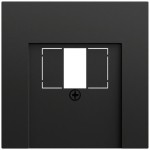 Gira 027674 Abdeckung für TAE und USB in Schwarz matt lackiert passend für System 70 Programmübergreifend (Zubehör) 