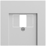 Gira 027676 Abdeckung für TAE- und USB-Anschlüsse in Grau matt lackiert passend für System 70 (Zubehör) 