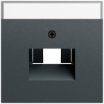 Gira 028473 Abdeckung mit Beschriftungsfeld für UAE/IAE (ISDN)- und Netzwerk-Anschlussdosen in anthrazit (Zubehör) 