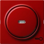 Gira 028743 Abdeckung mit Symbol und Wippe mit Kontrollfenster Tür Rot 