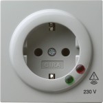 Gira 045142 Schuko-Steckdose 16A 250V mit Überspannungsschutz Grau 