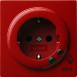 Gira 045143 Schuko-Steckdose 16A 250V mit Überspannungsschutz Rot 