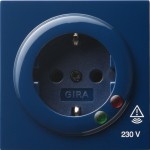 Gira 045146 Schuko-Steckdose 16A 250V mit Überspannungsschutz Blau 