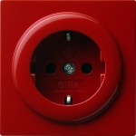 Gira 045343 Schuko-Steckdose 16A 250V mit erhöhten Berührungsschutz (Shutter) Rot 