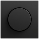 Gira 065074 Abdeckung mit Knopf für Dimmer und elektronisches Potentiometer in Schwarz matt lackiert (Zubehör) 