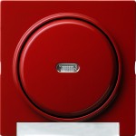 Gira 067043 Abdeckung mit Beschriftungsfeld und Wippe mit Kontrollfenster Rot 