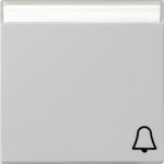 Gira 0673015 Wippe mit Symbol und Beschriftungsfeld Klingel Grau matt 