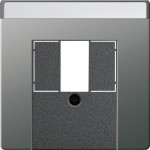 Gira 0876600 Abdeckung für TAE und USB mit Beschriftungsfeld Edelstahl 