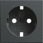 Gira 092128 Abdeckung für Schuko-Steckdose 16A 250V mit erhöhten Berührungsschutz (Shutter) System 55 Anthrazit 