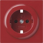 Gira 092143 Abdeckung für Schuko-Steckdose 16A 250V mit erhöhten Berührungsschutz (Shutter) Rot 