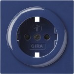 Gira 092146 Abdeckung für Schuko-Steckdose 16A 250V mit erhöhten Berührungsschutz (Shutter) Blau 