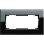 Gira 100205 Rahmen Esprit Glas Schwarz 2-fach ohne Mittelsteg 