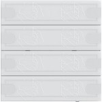 Gira 1044003 Tastsensor 4fach Komfort 4.95 mit integriertem Busankoppler Weiß 