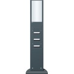 Gira 134228 E-Säule Licht + 3x SCHUKO SP 769 mm Gira Energiesäule Anthrazit 