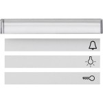 Gira 144927 Set mit Beschriftungsschildern für Licht, Klingel und Tür in Reinweiß seidenmatt, passend für System 55 