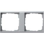 Gira 1462726 Zwischenrahmen 2-fach in Aluminiumfarbe passend für Gira System 55 Event Abdeckrahmen in Event Klar 