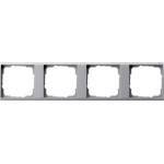 Gira 1464726 Zwischenrahmen 4-fach in Aluminiumfarbe passend für Gira System 55 Event und Event Klar Abdeckrahmen 