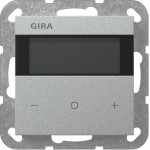 Gira 200526 Raumklimasensor Komfort mit integriertem Busankoppler, Temperatur- und Feuchtefühler Alu 
