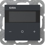 Gira 200528 Raumklimasensor Komfort KNX mit integriertem Busankoppler, Temperatur- und Feuchtefühler Anthrazit 