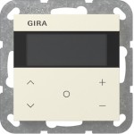 Gira 200701 Raumklimasensor HLK Komfort mit integriertem Busankoppler, segmentbasiertem Display Cremeweiß 