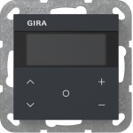 Gira 200728 Raumklimasensor mit integriertem Busankoppler, Temperatur- und Feuchtefühler, Taupunktermittlung Anthrazit 