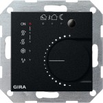 Gira 2100005 Stetigregler mit Tasterschnittstelle 4-fach für KNX System 55 Schwarz matt 