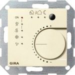 Gira 210001 Stetigregler mit Tasterschnittstelle 4-fach für KNX System 55 Cremeweiß glänzend 